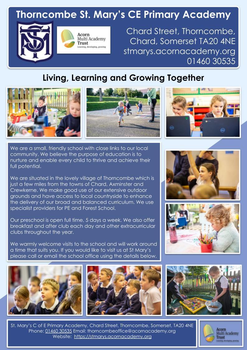 Thorncombe Open Day Information